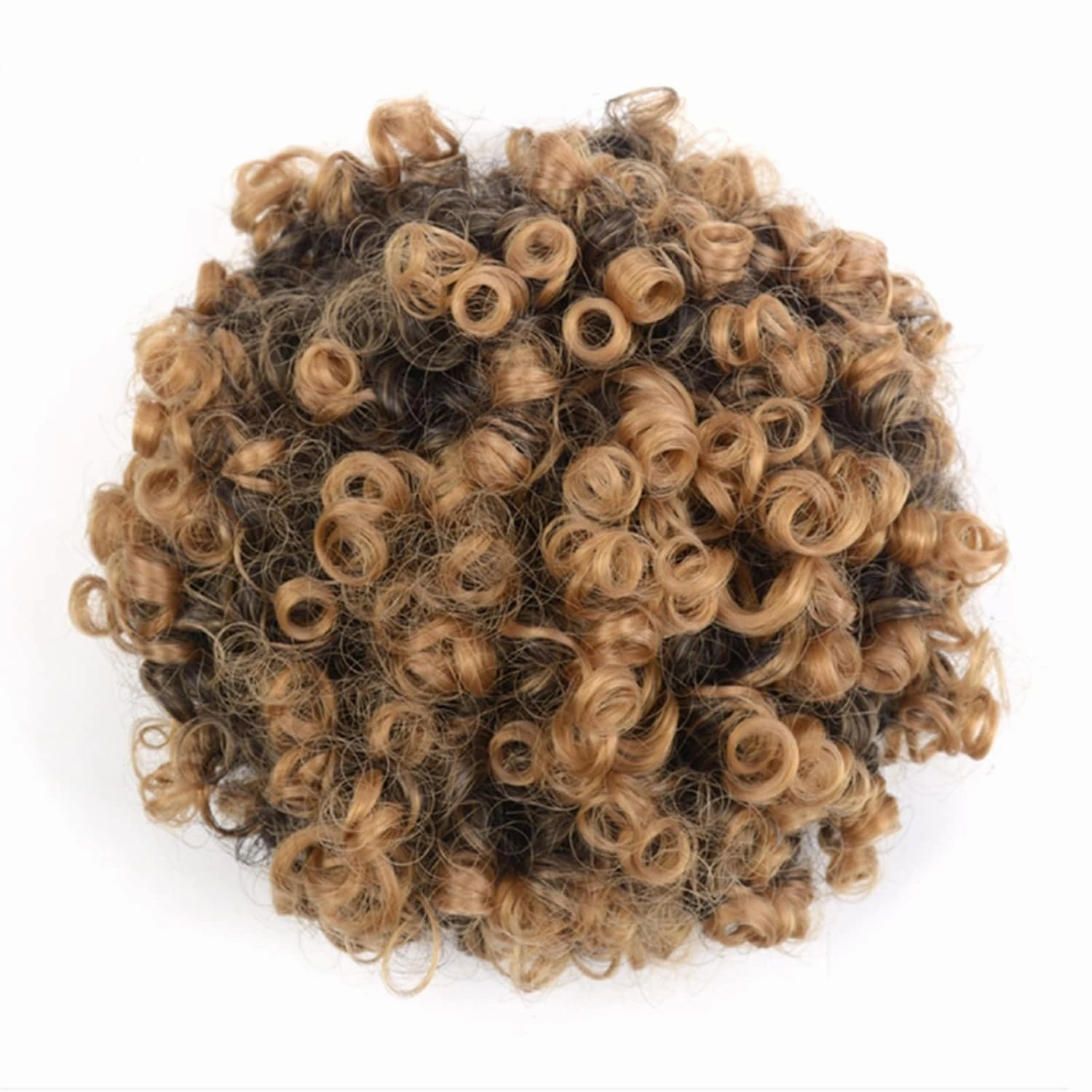 ENGENDER Hair Bun Women's Synthetic Hair Bun Afro Curly Shaggy Ponytail Extensions with Drawstring Shaggy Bun for Black Women Hair Piece(03)