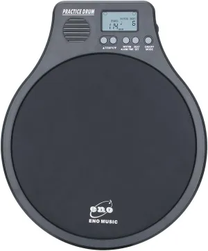 ENO MUSIC Percussion Drum Practice Devices and Built-in Electronic Metronome 2 in 1 Electronic Musical Instruments Practice Pad for Kids Beginners and Professional Drum Players Black