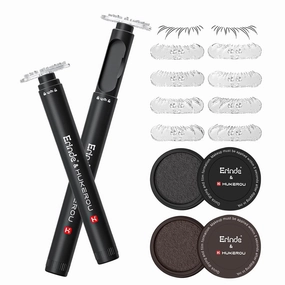 Erinde Lower Lash Stamp for Bottom Eyelashes, Magnetic Eyelash Stamper with Black & Brown Inks, Waterproof Long-Lasting Smudge-Proof Bottom Lash Stamp, Natural Look for Women, Daily Makeup