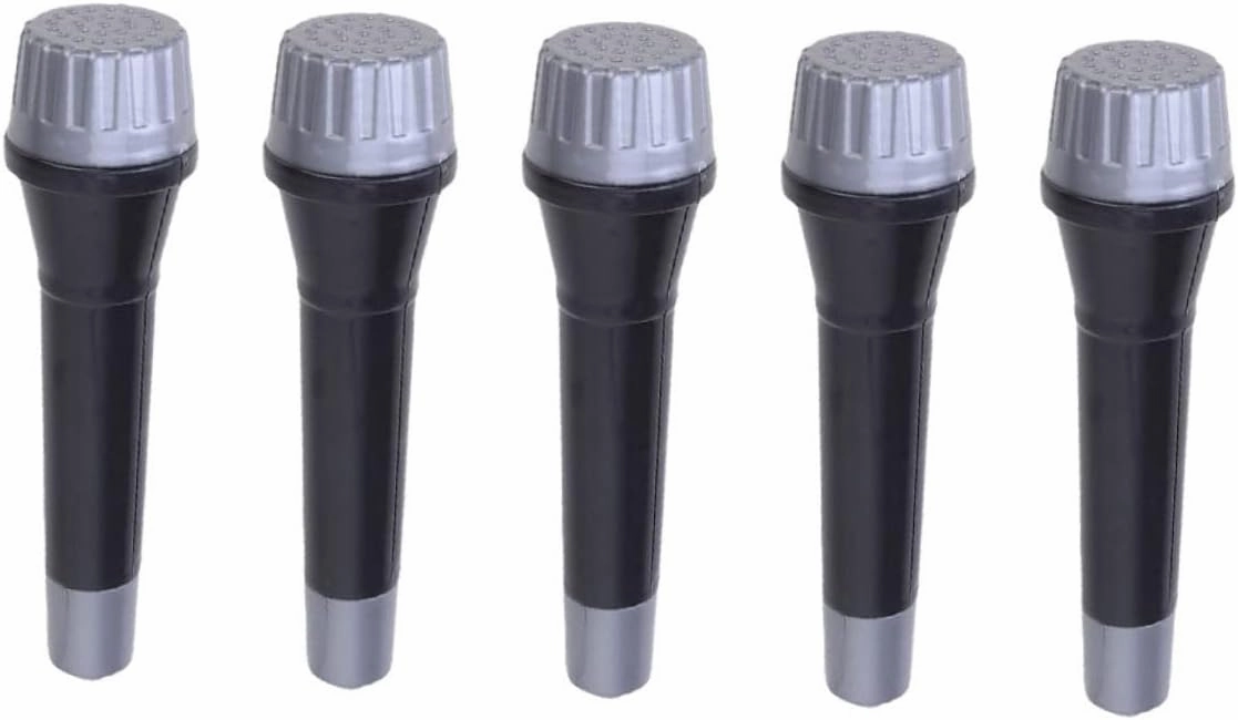 ERINGOGO 3sets Play Microphone for Boys and Girls Fake Simulation Plastic Bop Boys and Girls Karaoke Accessory Classroom Tool Safe for Toddlers Colors Birthday 5pcs*3