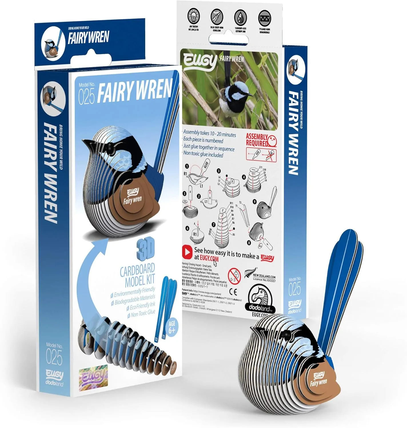 Eugy Fairy Wren 3D Model