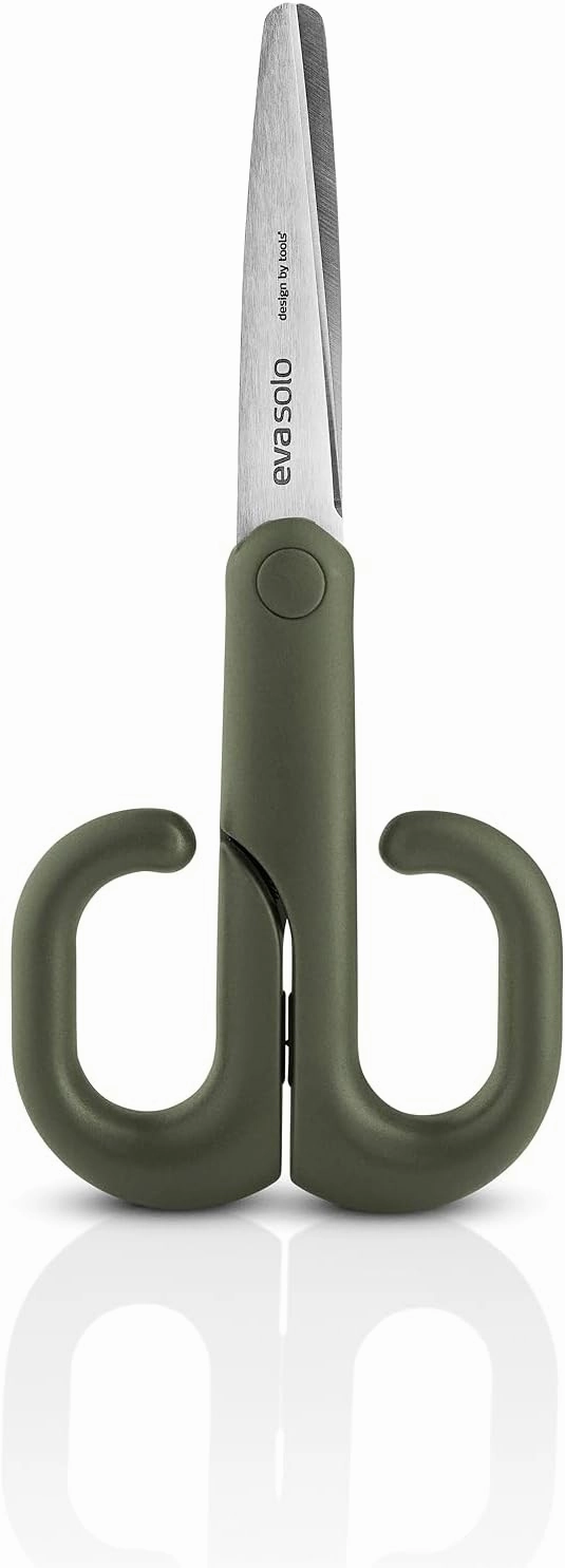 EVA SOLO | Green Tools Scissor Small Rounded 16 cm | These Functional Scissors Have Sharp Blades & Comfortable Rounded Handles for Great Grip | Danish Design & Functionality | Green