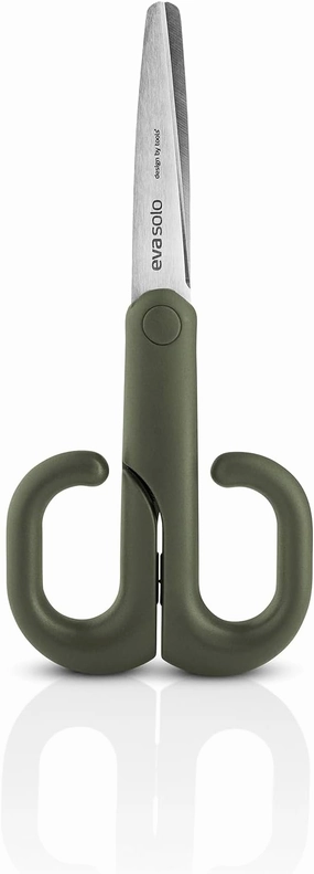 EVA SOLO | Green Tools Scissor Small Rounded 16 cm | These Functional Scissors Have Sharp Blades & Comfortable Rounded Handles for Great Grip | Danish Design & Functionality | Green
