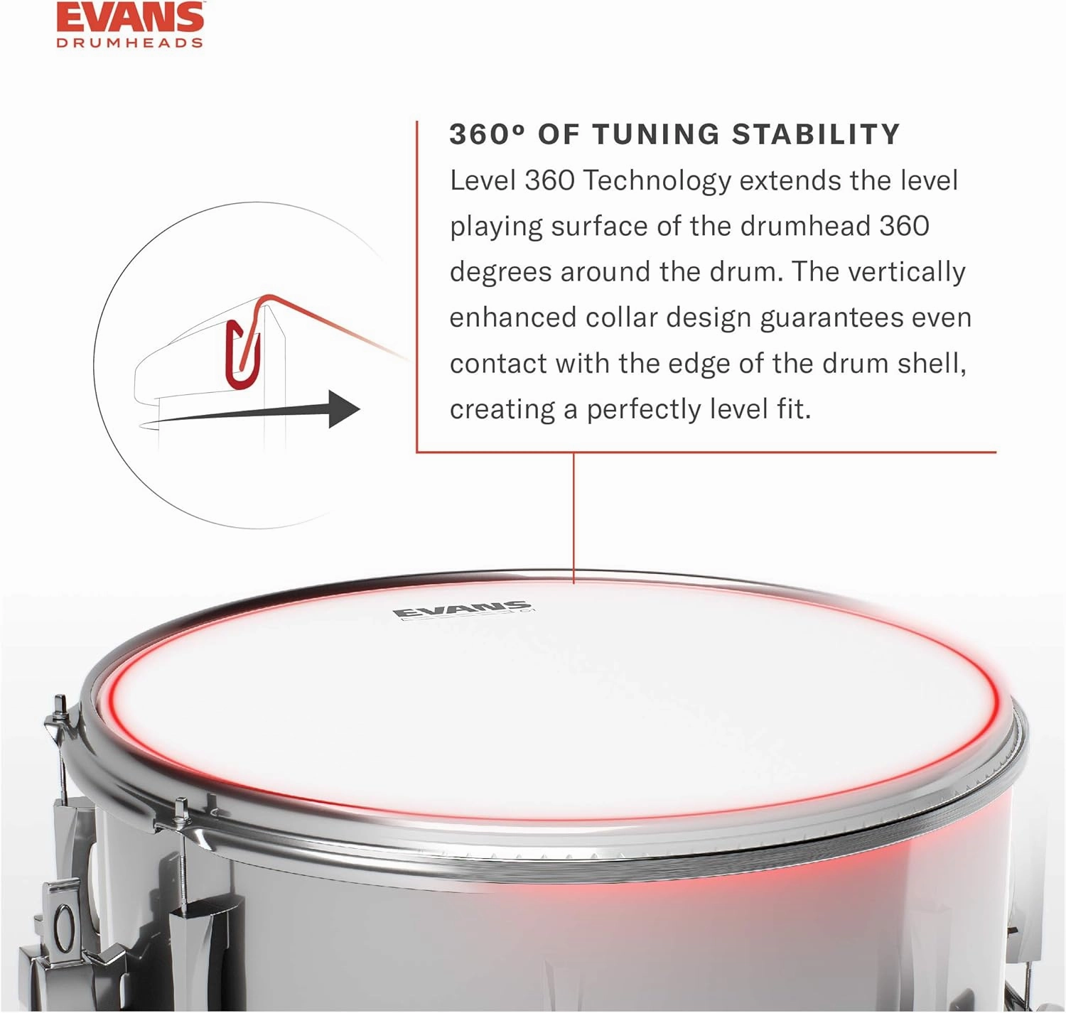 Evans EMAD Heavyweight Clear Bass Drum Head, 24 Inch