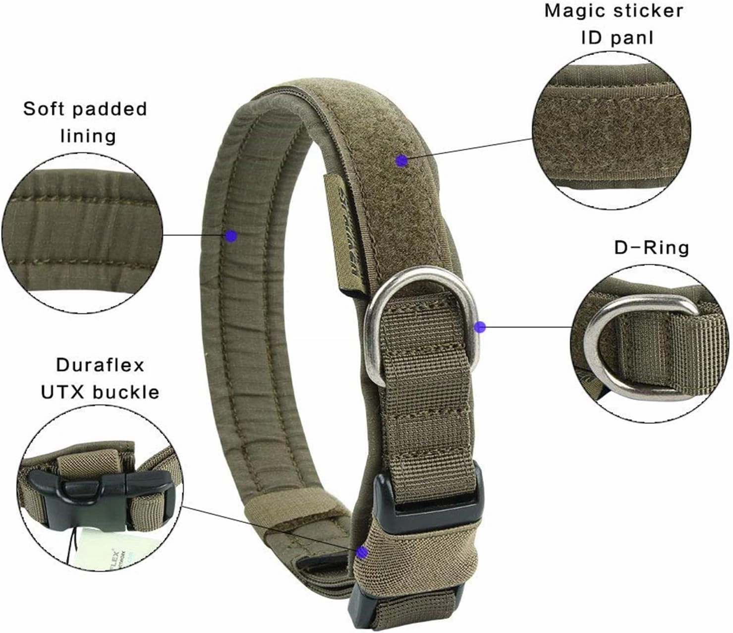 EXCELLENT ELITE SPANKER Puppy Dog Collar Nylon Adjustable Dog Collar for Small Dogs Pet Soft Padded Dog Collar