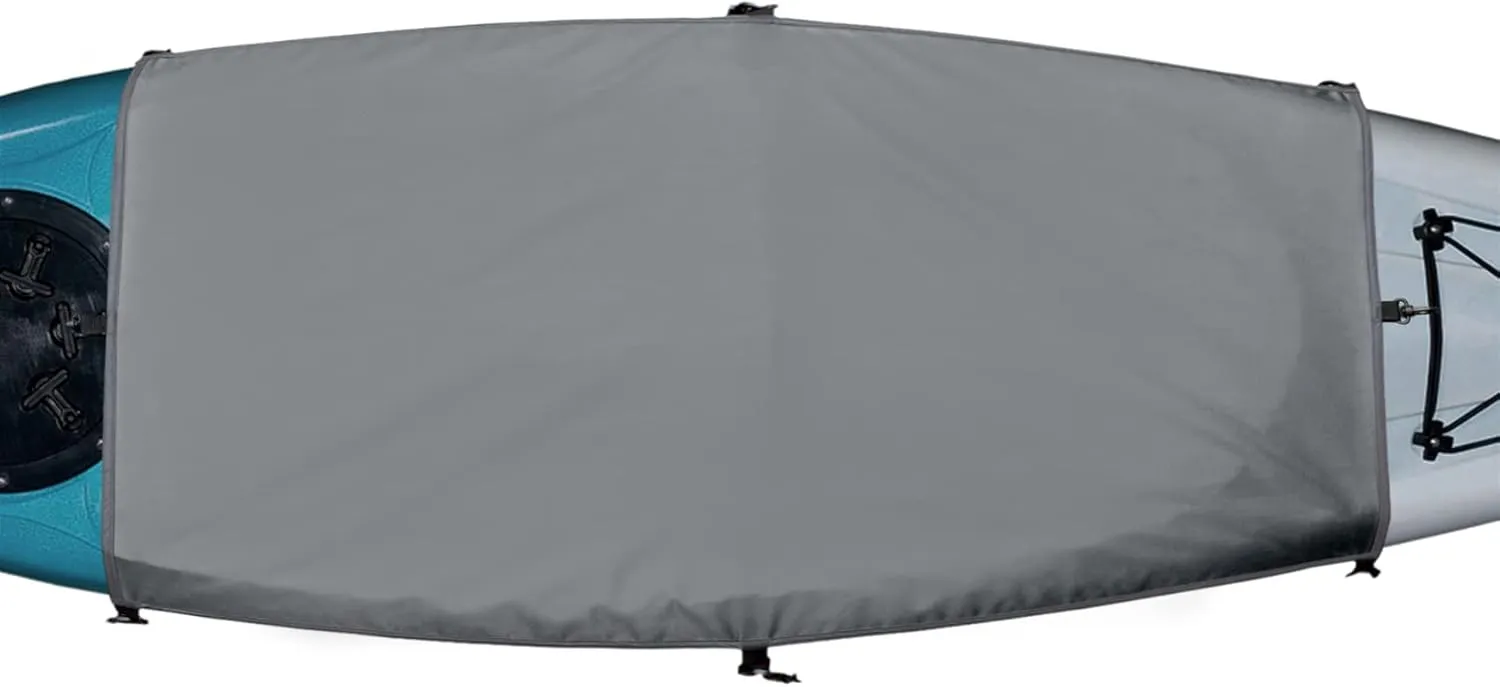 Explore Land Universal Kayak Cockpit Drape Waterproof Seal Cockpit Cover for Indoor and Outdoor Large 60 x 29 inch, Grey
