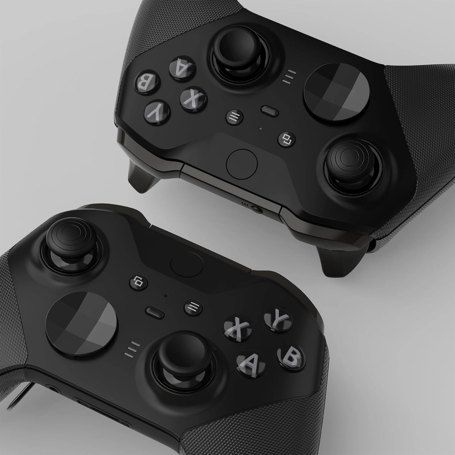 eXtremeRate 6 in 1 Metal Replacement Thumbsticks Grip, Swap Magnetic Joysticks for Xbox One Elite Series 2 & Xbox Elite 2 Core Controller (Model 1797) - Black