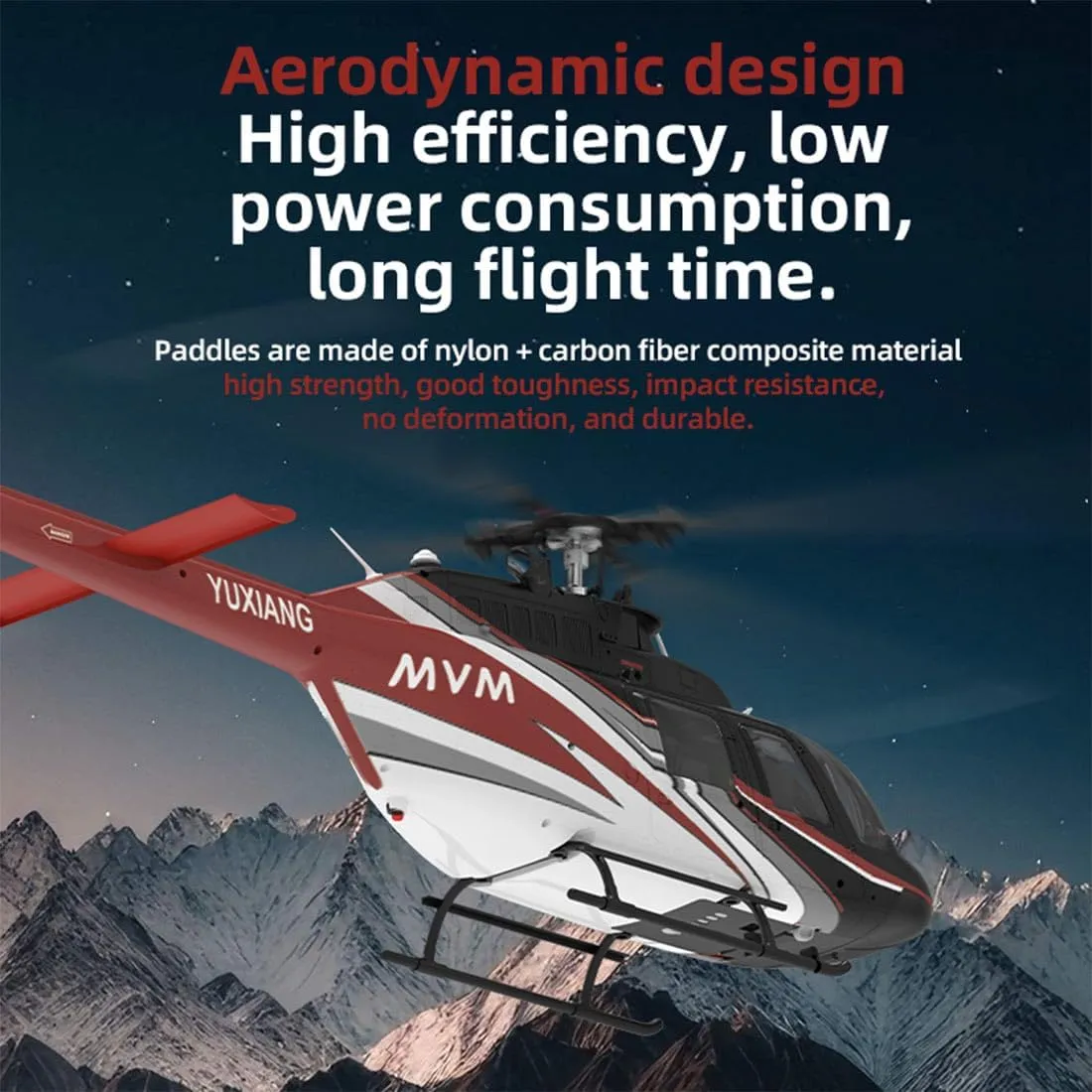 F08 1/27 Scale Bell 206 RC Helicopter, 2.4G 6CH Brushless Direct-Drive 6G Flybarless, RC Airplane with Optical Flow Positioning & 6-axis Gyro (RTF Version/Mode1/Mode2)