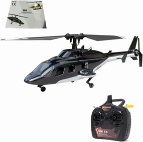 F150BL V3 Flyingwolf RC Helicopter for Adults, 5CH Fighter Aircraft with LED Lights & 2.4G AHSS Auto Hopping Tech Retemo Control - RTF