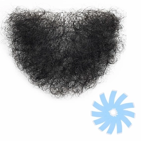 Fake Private Hair, Invisible Realistic Biniki Body Hairs For Men and Women Fake Chest Hair Fake Mustache (style3)