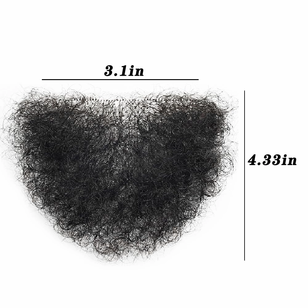 Fake Private Hair, Invisible Realistic Biniki Body Hairs For Men and Women Fake Chest Hair Fake Mustache (style3)