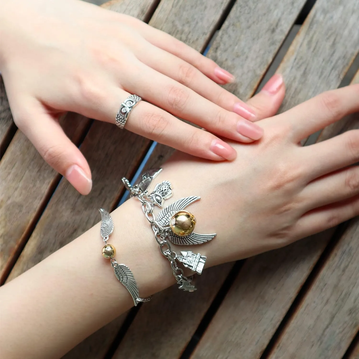 Fancy Space Wizardry Themed Handmade Charm Bracelet Set – Adjustable Jewelry, Birthday Gift for Kids, Girls, Women