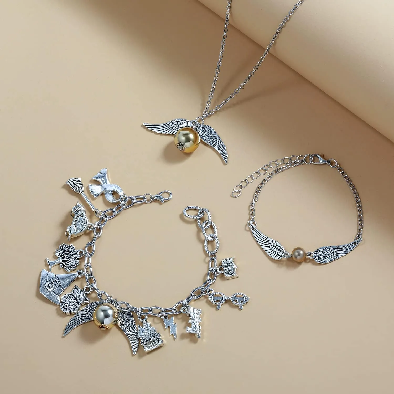 Fancy Space Wizardry Themed Handmade Charm Bracelet Set – Adjustable Jewelry, Birthday Gift for Kids, Girls, Women