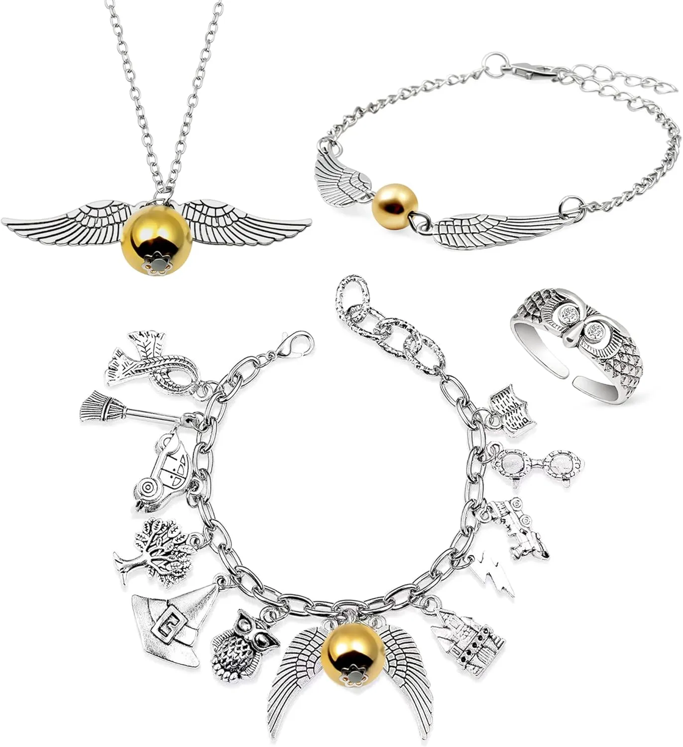 Fancy Space Wizardry Themed Handmade Charm Bracelet Set – Adjustable Jewelry, Birthday Gift for Kids, Girls, Women