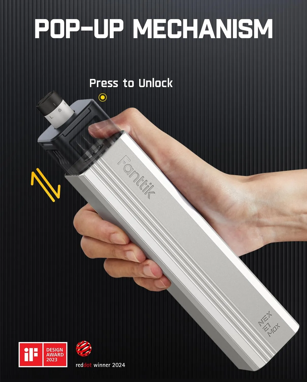 Fanttik E1 Max 3.7V Electric Screwdriver, Mini Precision Screwdriver Set, 50 Magnetic Bits, Magnetic Storage, 5/32‘’Hex, Repair Tool Kit for Electronics Phone Camera Laptop Watch (Silver)