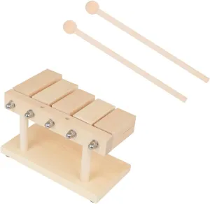 FAVOMOTO 1 Set Wooden Music Trumpet Tone Percussion Instrument for Lightweight Musical for Hand Eye Coordination Fun Parent Activities Wood Color