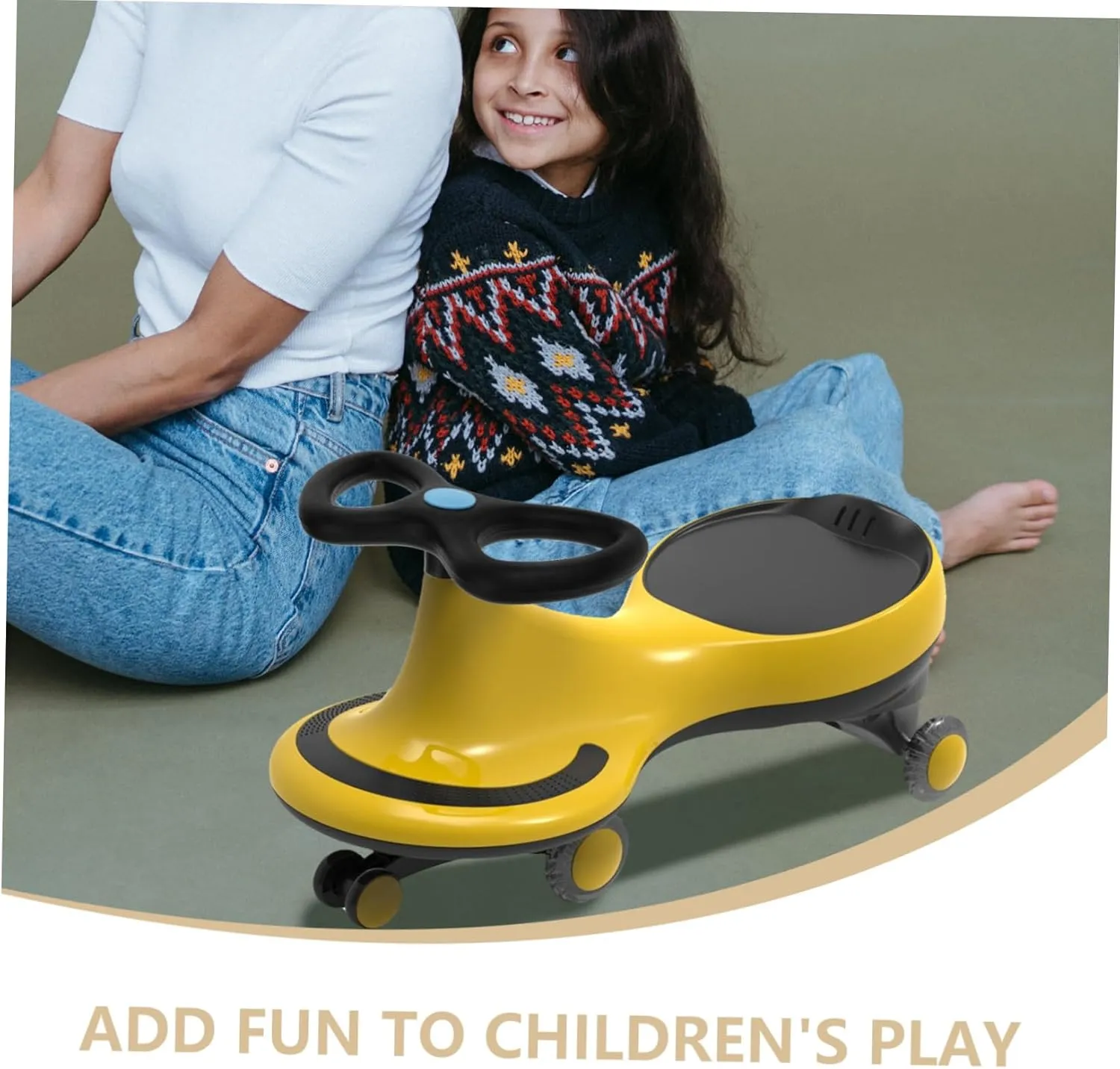 FAVOMOTO Colorful Steering Wheel Toy for Plastic Replacement Toy for Cars Easy Install Cartoon Design Present for Birthday Playtime