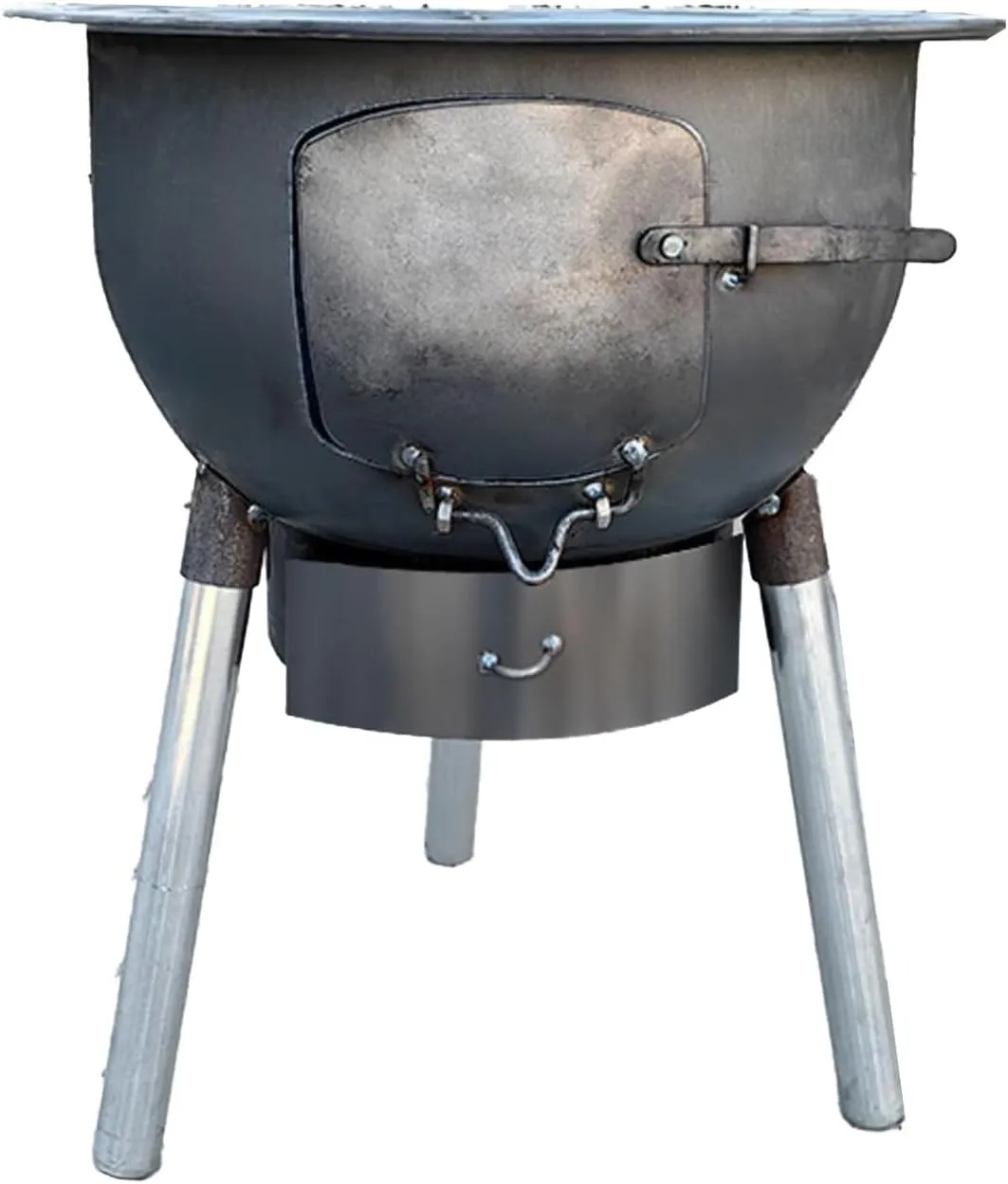 Firewood Stove, Outdoor Wood Burning Stove, Tent Stove Portable, with Handmade Wok, for Cooking, Camping, Tent, Hiking, Fishing,46CM