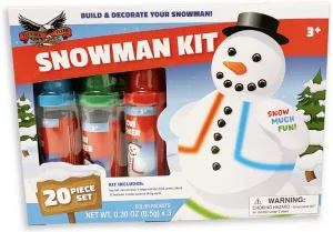 Flexible Flyer Build a Snowman Kit & Snow Art Markers. Kids Winter Toy Decorate Set, Black