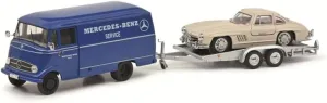 FloZ for Schuco for Mercedes for Benz L319 w. Trailer  for MB 300SL Package 1:43 Truck Pre-Built Model