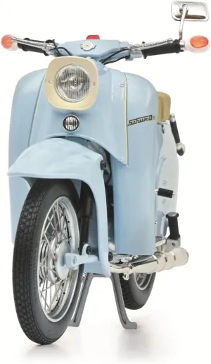 FloZ for Schuco for Simson for KR51/1 Motorcycle Blue 1:10 Truck Pre-Built Model