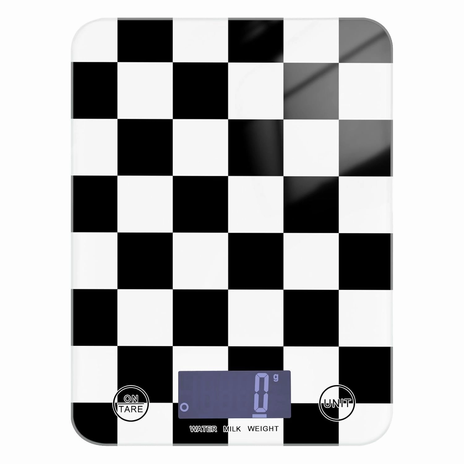 Food Scale Kitchen Scale Food Scales Digital Weight Grams and Ounces Small Electronic Food Scale for Baking Cooking Checkered Black White