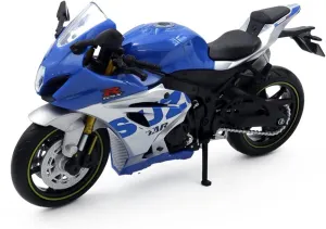 for Suzuki GSX R100R 1:12 Scale Alloy Scooter Sports Bike Die Casting Kids Toy Motorcycle Vehicle Racing Model Car Replica Boy Gift (Color : Blue)