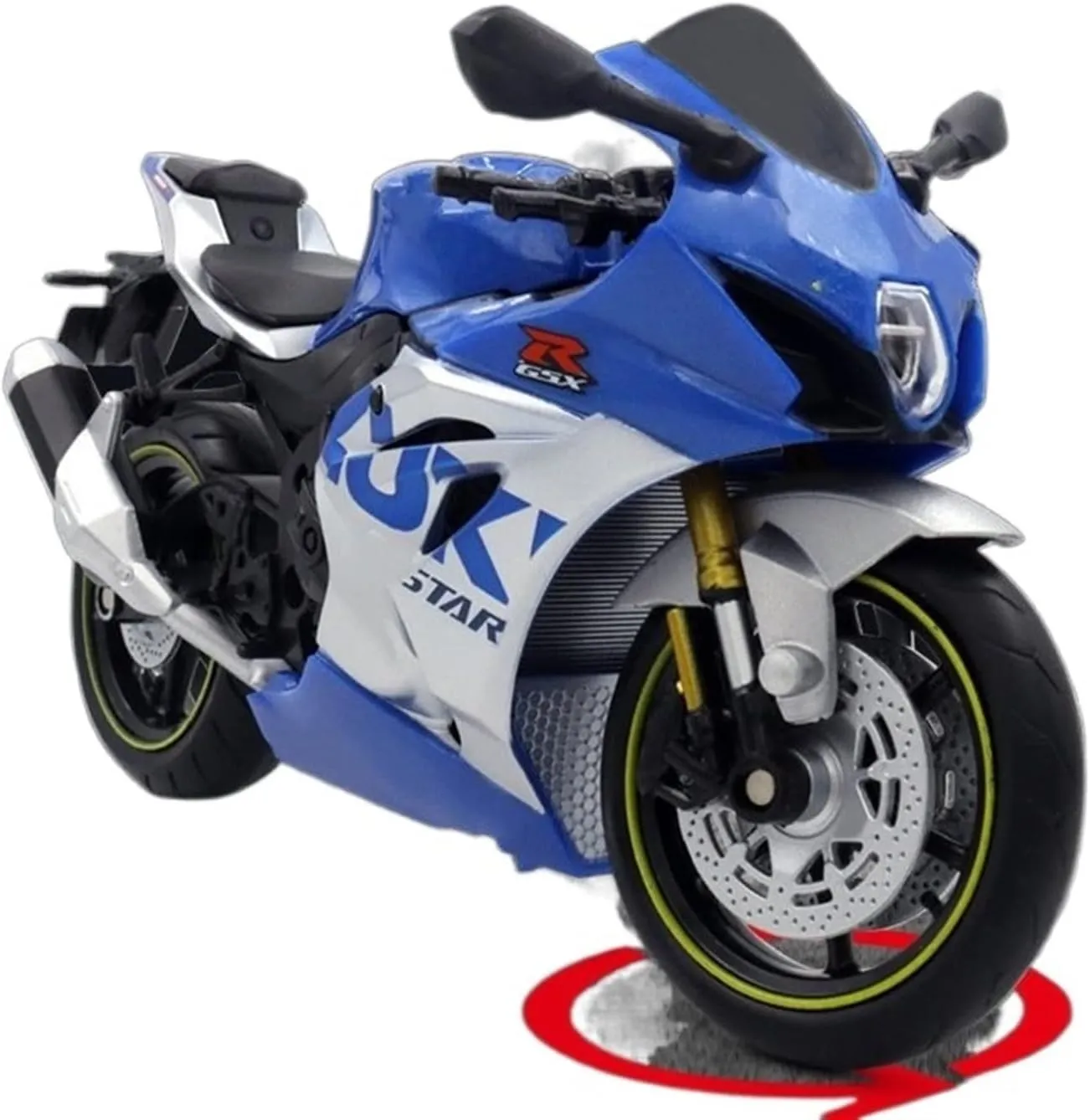for Suzuki GSX R100R 1:12 Scale Alloy Scooter Sports Bike Die Casting Kids Toy Motorcycle Vehicle Racing Model Car Replica Boy Gift (Color : Blue)