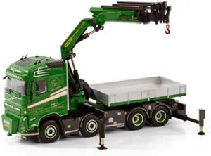 for WSI for Volvo FH5 for Globetrotter 8X4 with PALFINGER PK 7800 SH   JIB   Ballast Box with Hitch for Tage KRISTENSEN 1/50 Truck Pre-Built Model