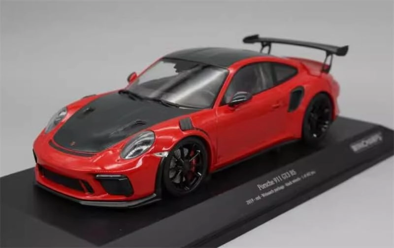for MINICHAMPS for Porsche for 911 for GT3 for RS 2019 Red 1:18 Car Pre-Built Model