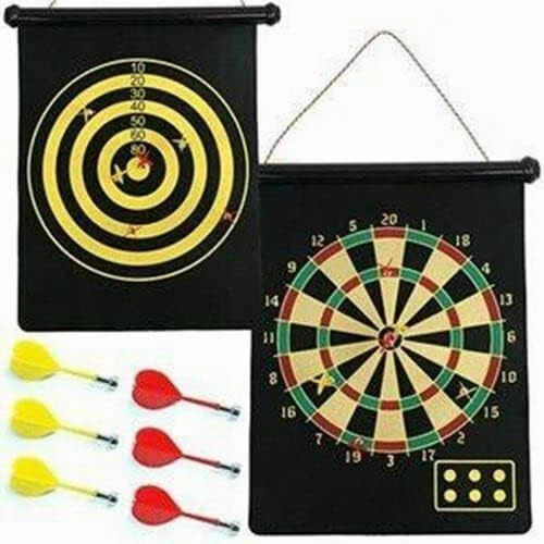 for Wall Mount Hanging Hang Roll Up Mounted Magnetic Dart Board Game Set