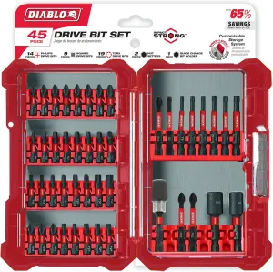 Freud Screwdriving Set with Optimized Bit Tip Design - 45-Pack - DSC-S45