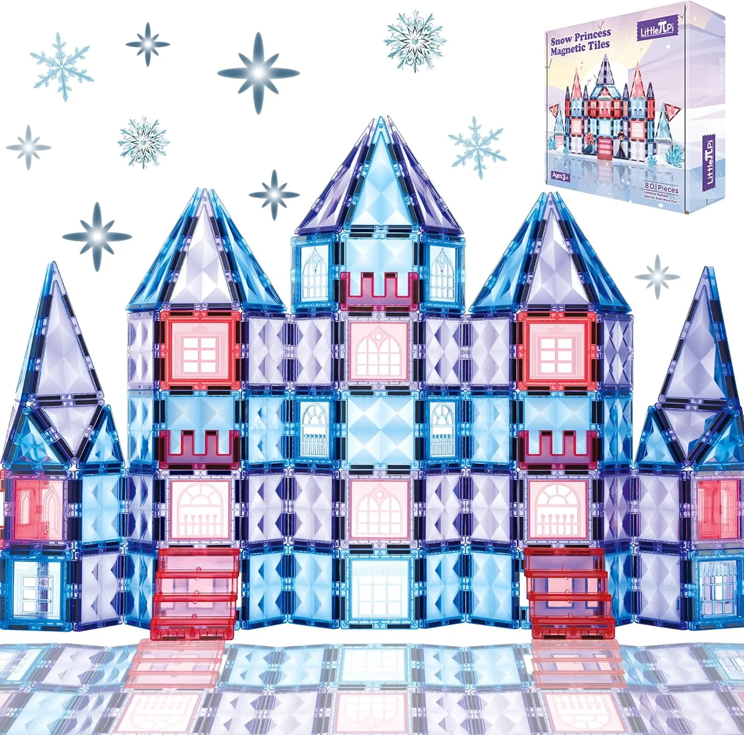 Frozen Magnetic Tiles 3 Year Old Girl Gifts 5 Year Old 4 Year Old Girl Birthday Gifts Princess Toys Magnet Tiles Building Blocks Castle Age 3 4 5 6 7 8