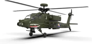 FunXylophy RC Helicopter for Adults, F11 AH64 2.4G 6CH Military Remote Control Helicopter Outdoor, 1/32 Scale Dual-Axis Co-Drive Without Ailerons, 3D RC Aircraft Model with Controller