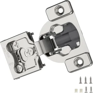 Furniware 20 Pieces 1/4" Small Overlay Concealed Face Frame Hinges, 105° Open Angle 4 Level Soft Close Screw On Compact Cabinet Hinge,for Face Frame Door, Soft Close On/Off Switch, Self Closing