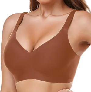 Gailife Smooth Wireless Bras for Women No Underwire Comfort Seamless Supportive Bra Raceback Push Up Bralettes Full Coverage