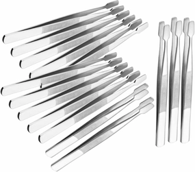 Gatuida False Eyelash Applicator Tweezers 15pcs Stainless Steel Lash Tools Set for Lash Extensions Precision Tweezers