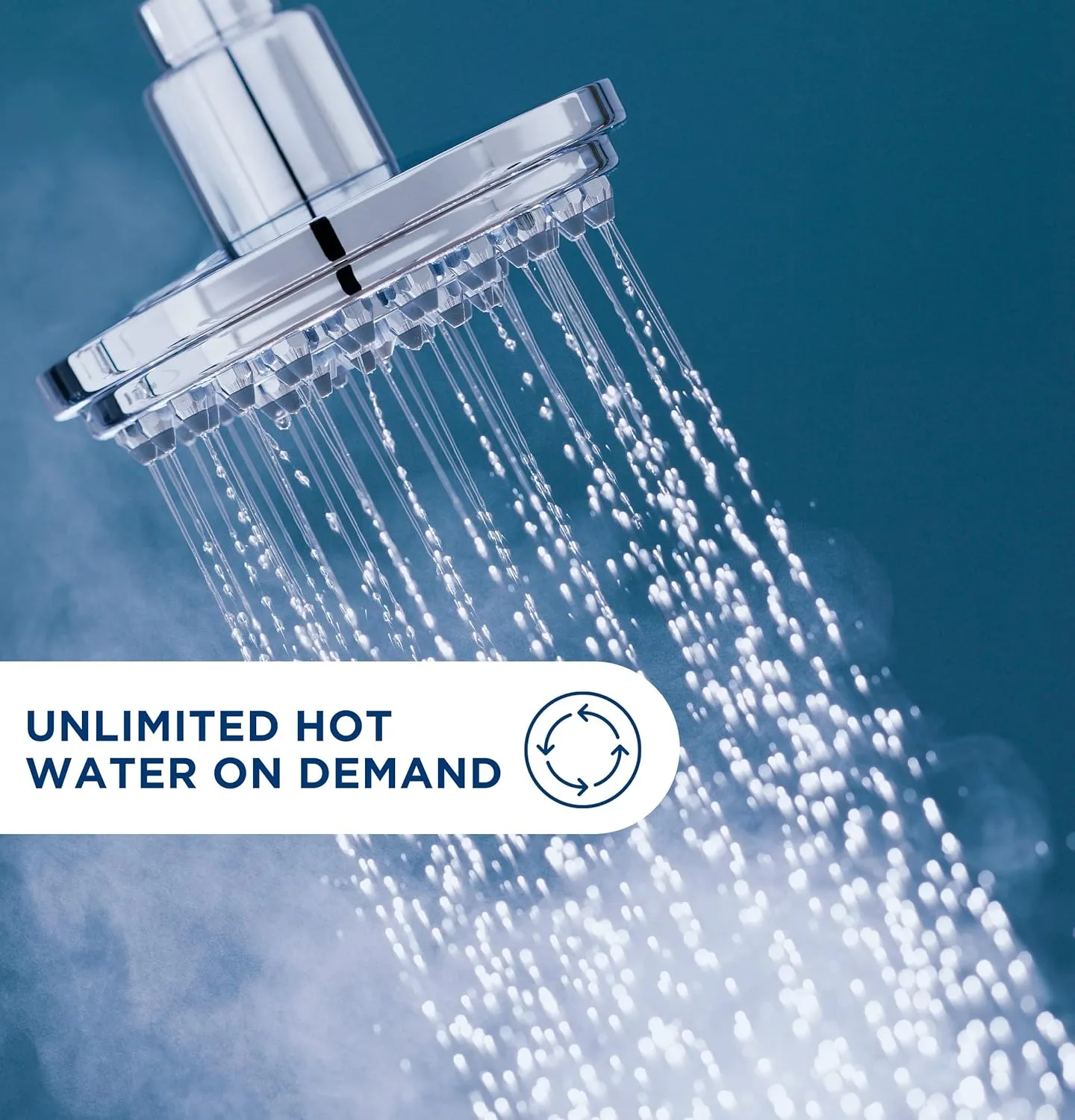 GE Appliances 8 kW, Medium Tankless Electric Water Heater for Kitchen, Bathroom or Laundry, Digital Touch Screen Temperature Control, 240v