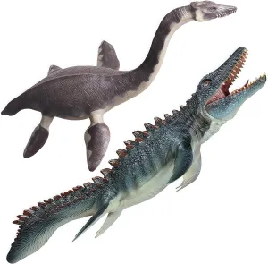 Gemini&Genius Mosasaurus Plesiosaurus Dinosaur Shark Toys - Sea Monster Well Made Toy Figurines - Toy Gifts, Display Collections and Room Decor for Kids and Adults