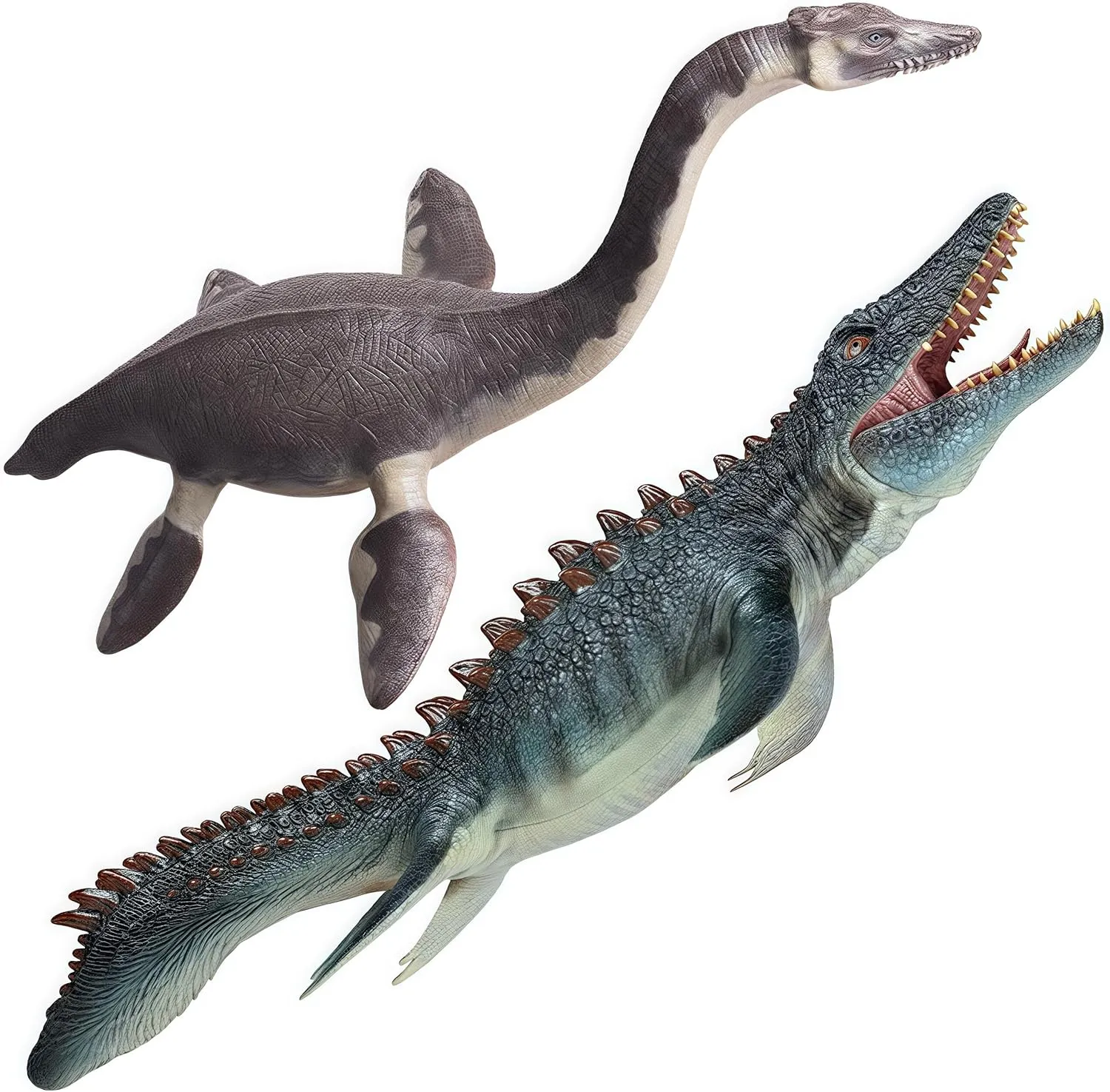 Gemini&Genius Mosasaurus Plesiosaurus Dinosaur Shark Toys - Sea Monster Well Made Toy Figurines - Toy Gifts, Display Collections and Room Decor for Kids and Adults