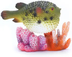 Gemini&Genius Pufferfish Toys for Kids, Realistic Puffer Fish Action Figures, Blowfish Toys, Under The Sea Life Figure Educational Gifts, Displays or Play Models, Collection for Kids Animal Lovers