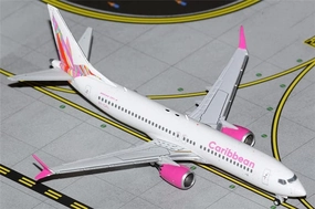 GeminiJets Caribbean Airlines for Boeing B737 MAX8 9Y-Cal 1:400 DIECAST Aircraft Pre-Built Model
