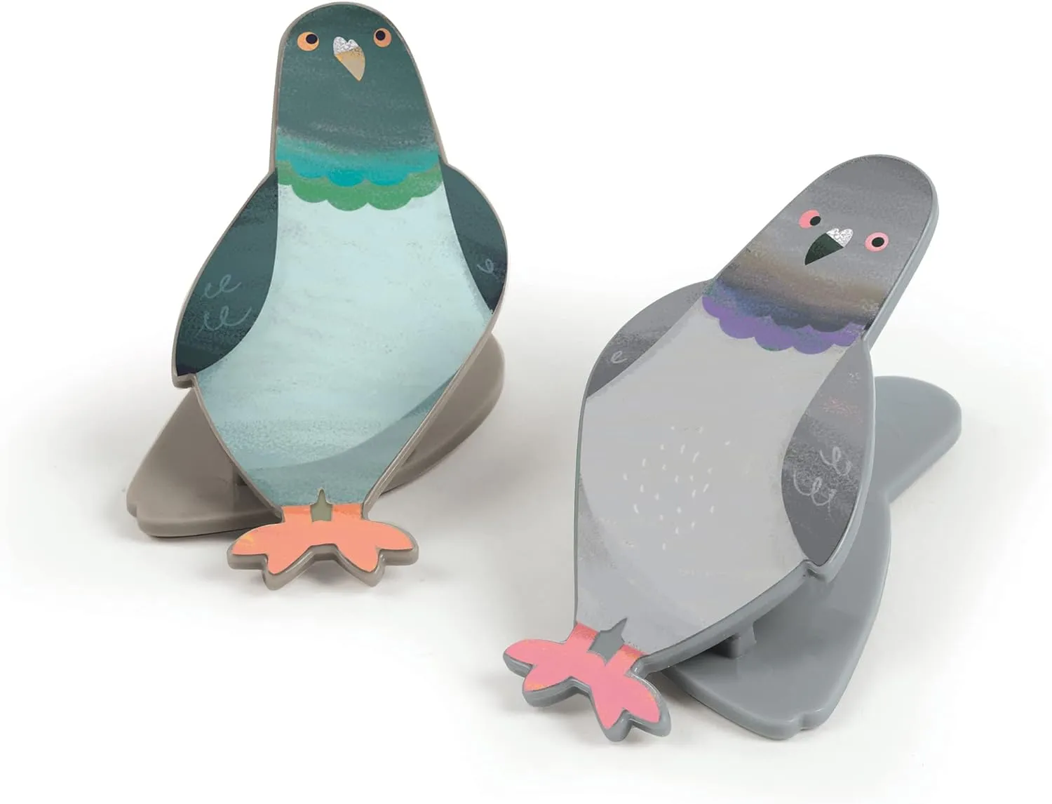 Genuine Fred PECKISH, Pigeon Magnetic Bag Clips, Set of 4, Chip Clips, Bag Clips for Food, or for use on the fridge