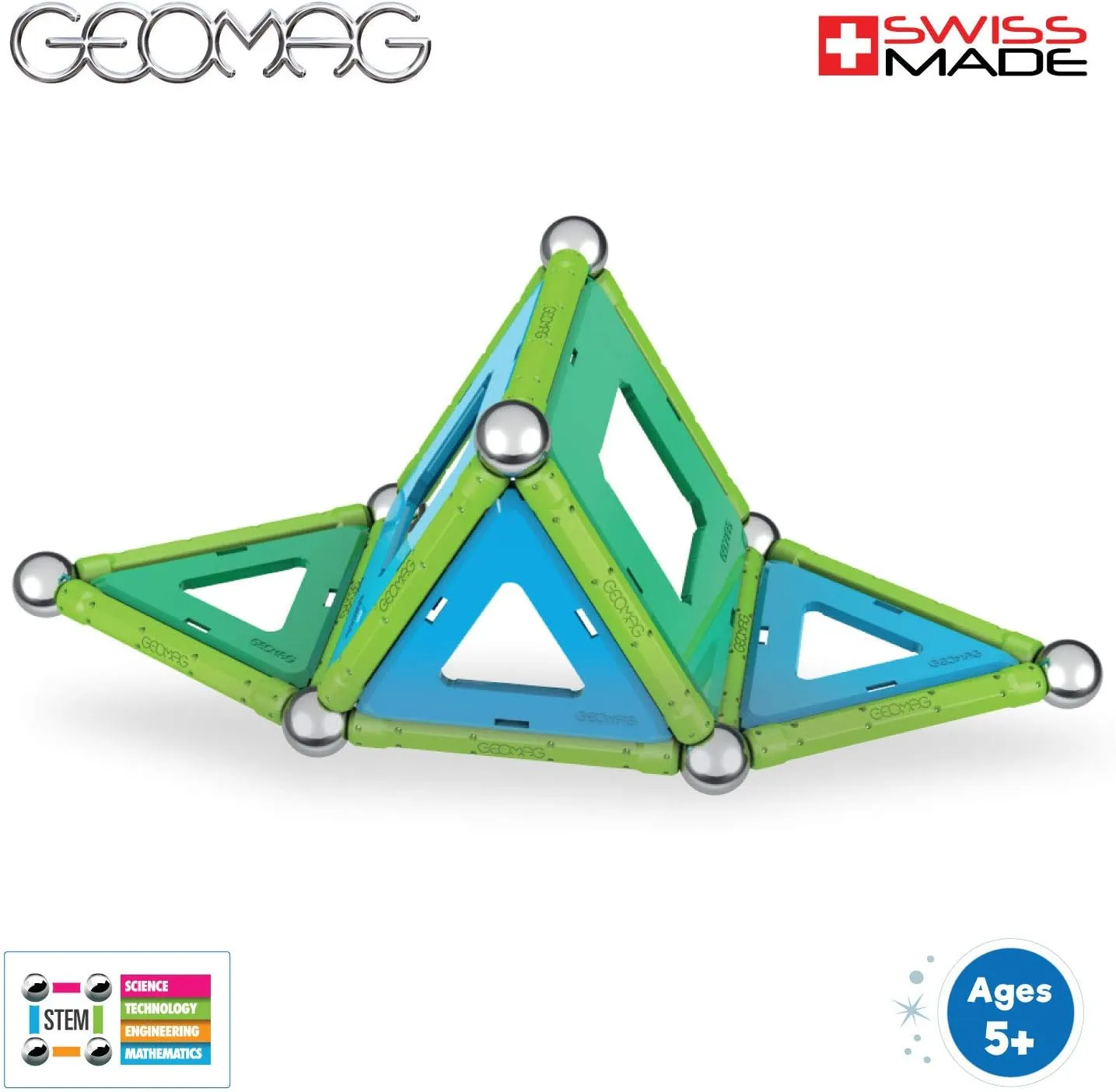 GEOMAG Magnetic Toys | Magnets for Kids | STEM-endorsed Educational Building Set for Creativity & Learning Fun | Swiss-made | Age 5  PANELS 83-piece