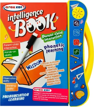 Global Kids-Intelligent Phonetic Learning Book, Talking Sound Books for Kid Toddler Baby, Interactive Electronic Audio Book, for Kids Ages 3  Years, (Multicolor)
