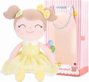 Gloveleya Baby Doll Baby Girl Gifts Plush Snuggle Dolls Soft Toys Yellow 16"