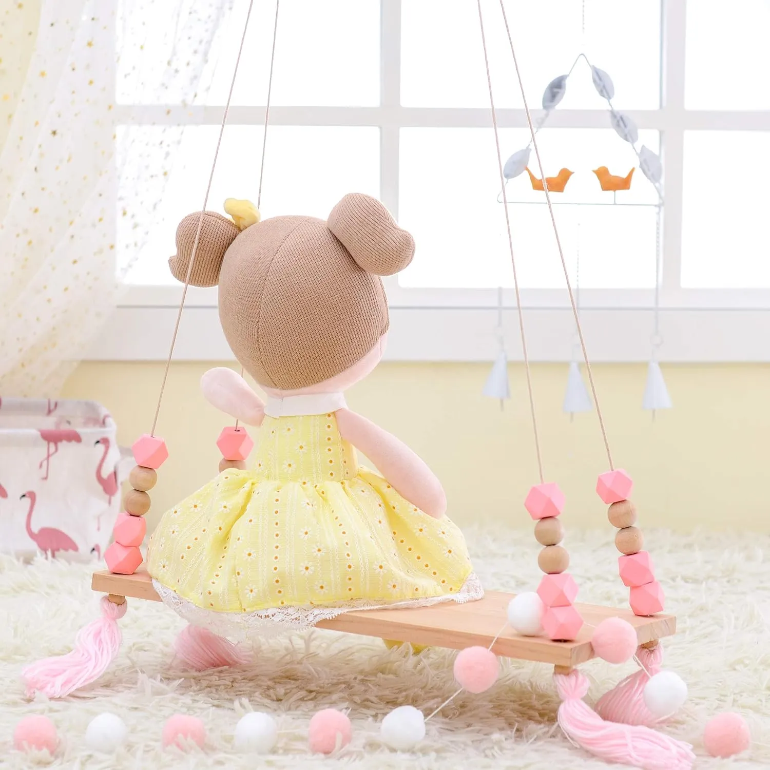 Gloveleya Baby Doll Baby Girl Gifts Plush Snuggle Dolls Soft Toys Yellow 16"