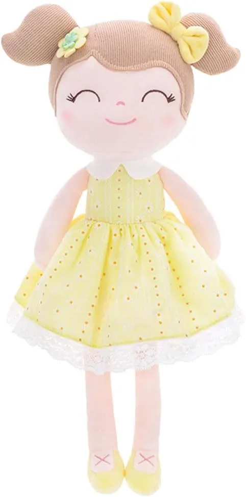 Gloveleya Baby Doll Baby Girl Gifts Plush Snuggle Dolls Soft Toys Yellow 16"