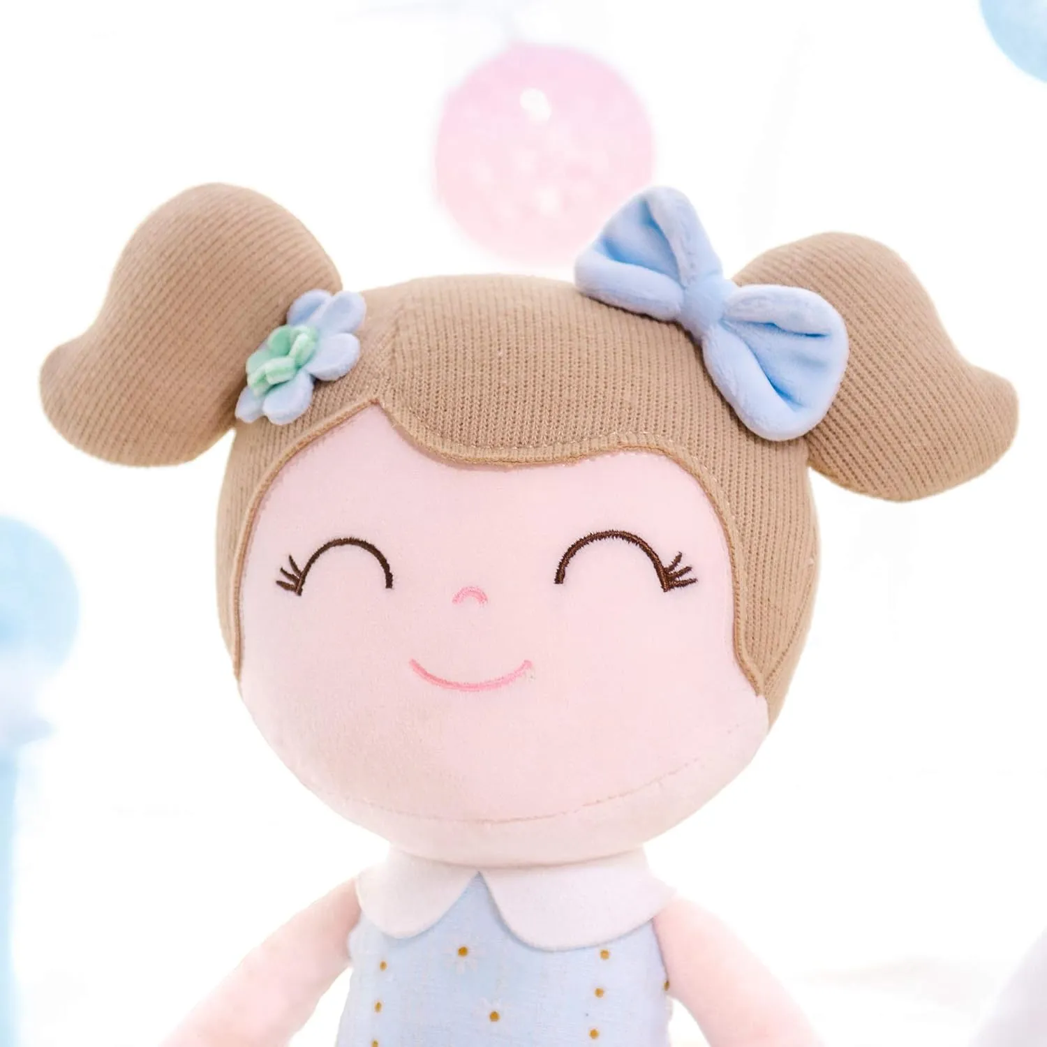 Gloveleya Baby Doll Girl Gifts Cloth Dolls Plush Toy Light Blue 16 Inches with Gift Box