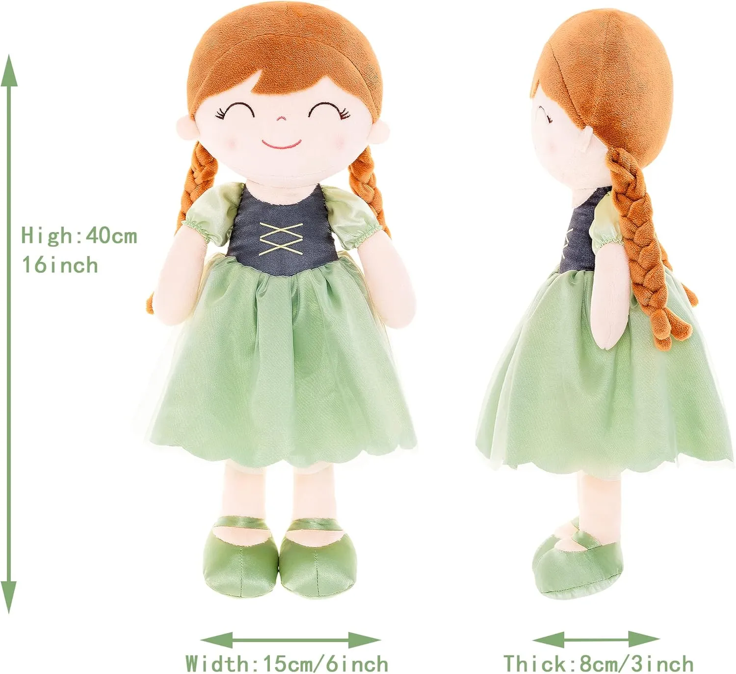 Gloveleya Personalized Doll Baby Doll Girl Gifts Dolls Plush Toy Manor Princess Elina 16"